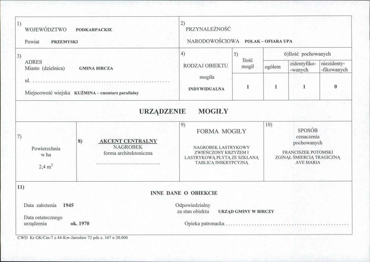 karta ewidencyjna, skan nr 1