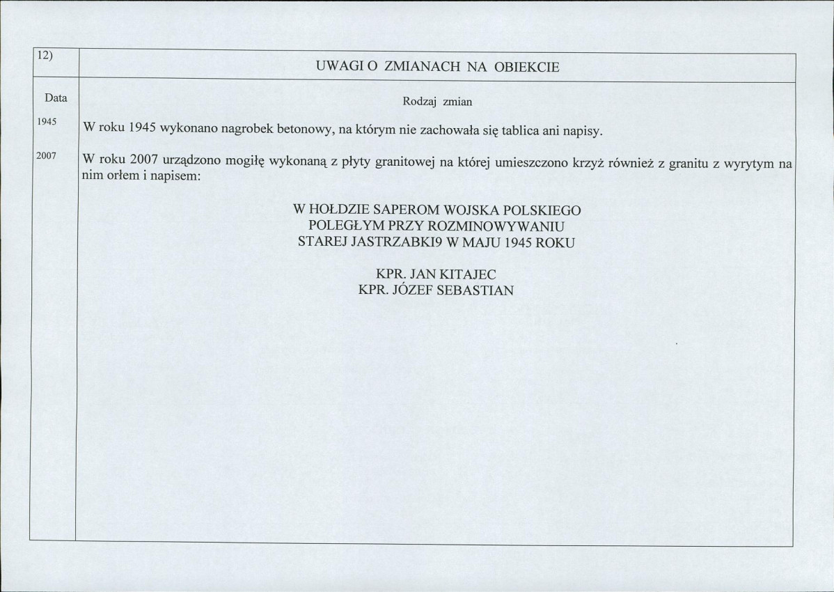 karta ewidencyjna, skan nr 2