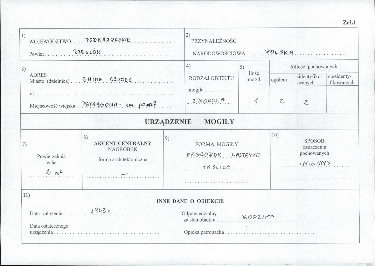 karta ewidencyjna, skan nr 1