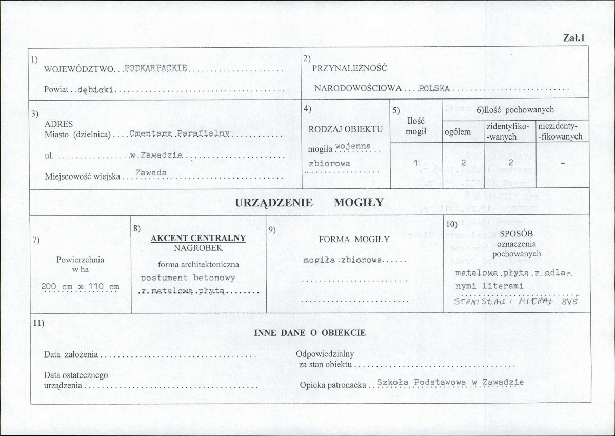 karta ewidencyjna, skan nr 1