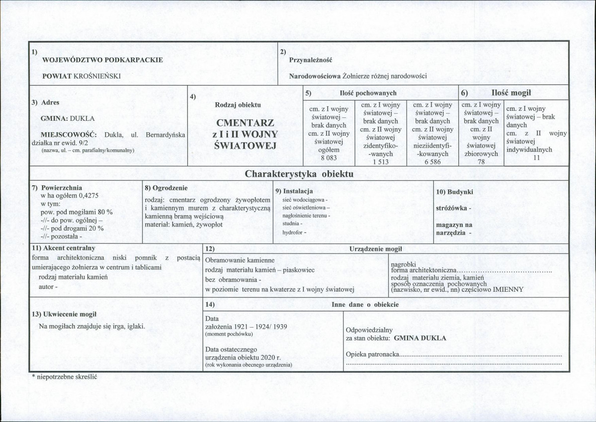 karta ewidencyjna, skan nr 1