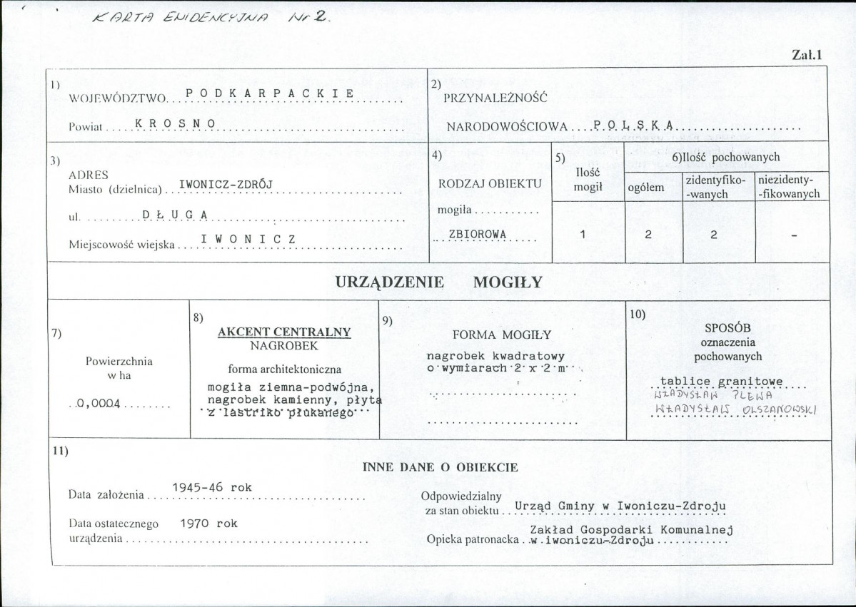 karta ewidencyjna, skan nr 1
