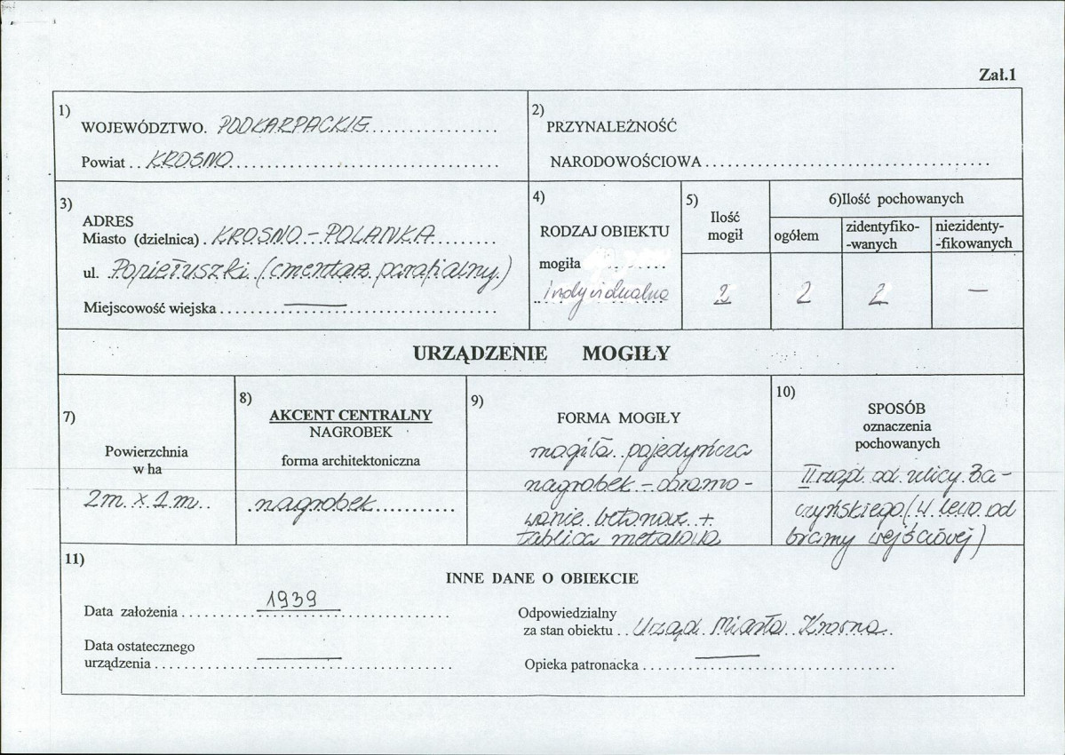 karta ewidencyjna, skan nr 1