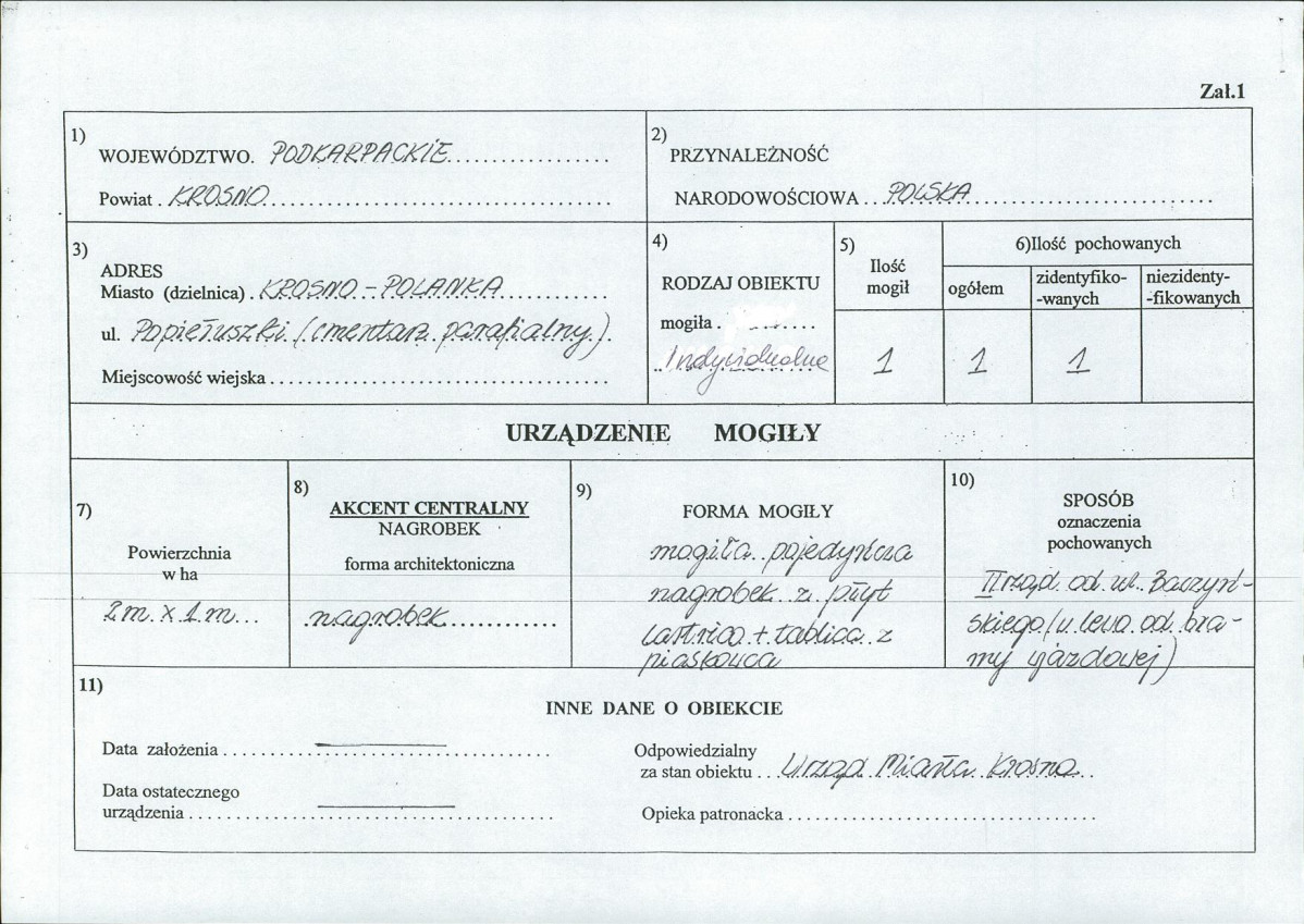 karta ewidencyjna, skan nr 1