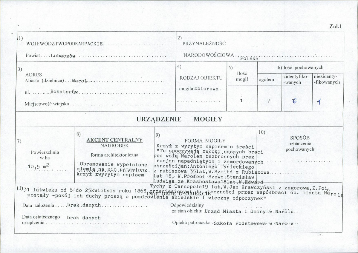 karta ewidencyjna, skan nr 1