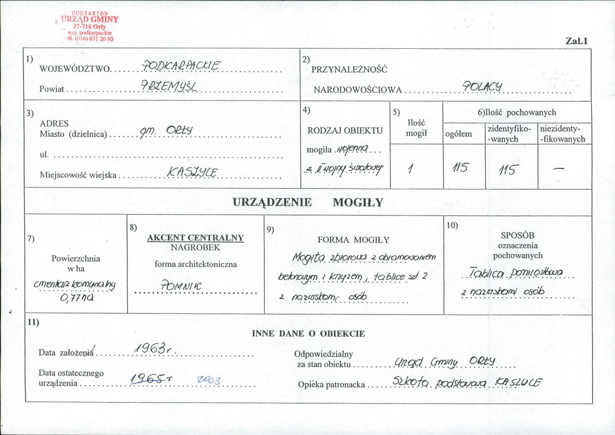 karta ewidencyjna, skan nr 1