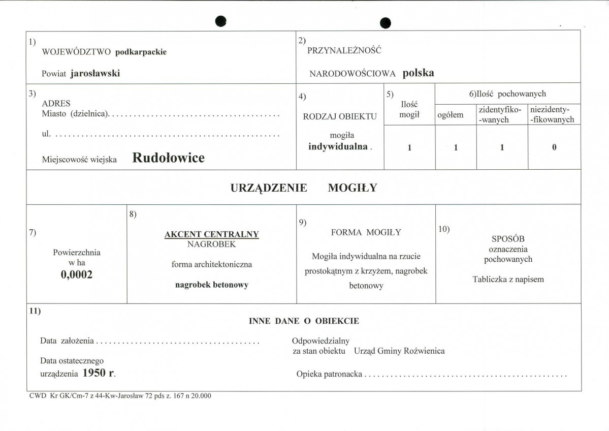 karta ewidencyjna, skan nr 1