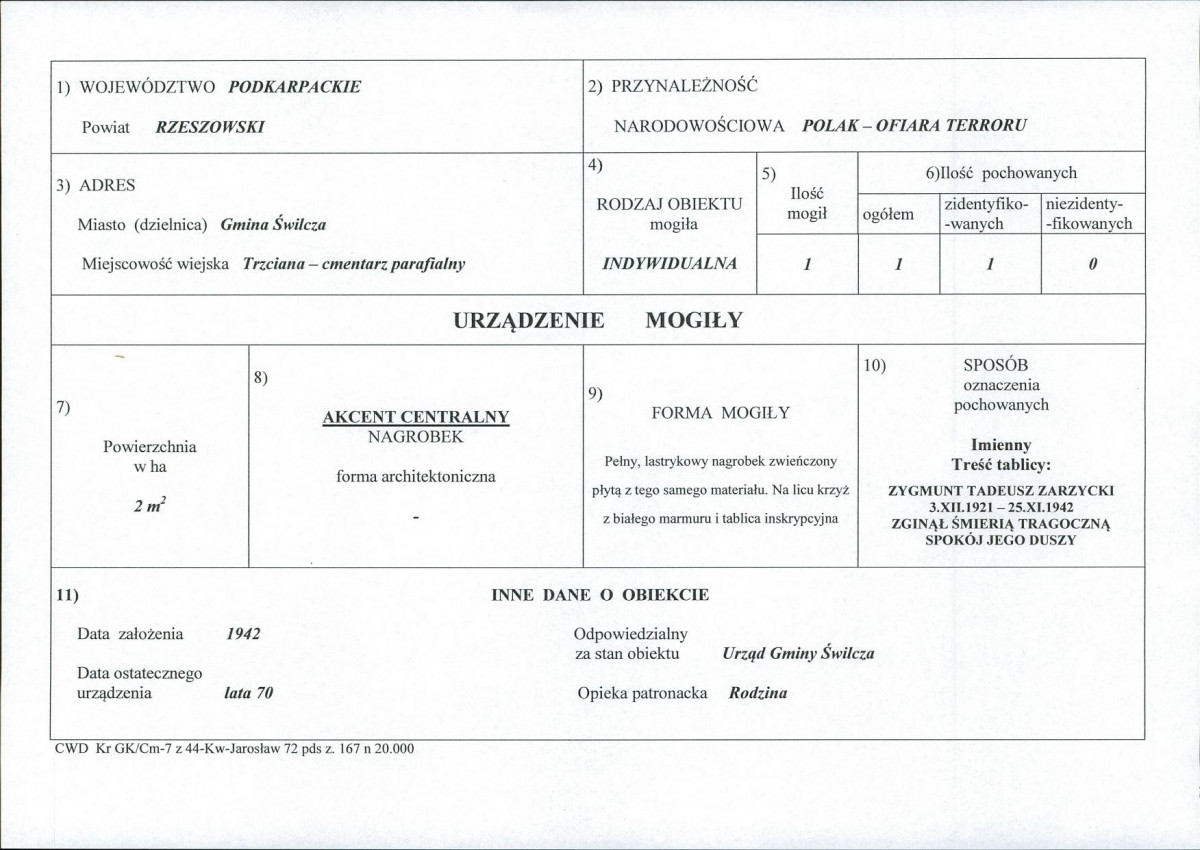 karta ewidencyjna, skan nr 1
