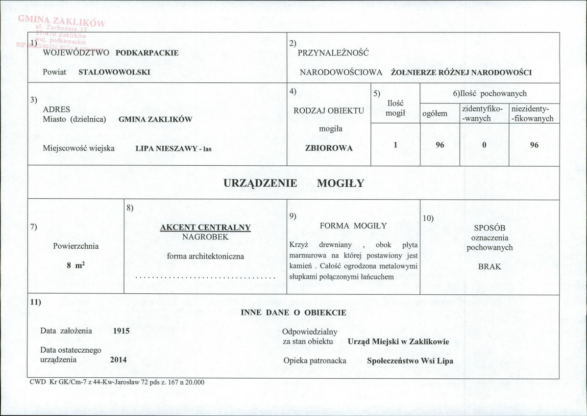 karta ewidencyjna, skan nr 1