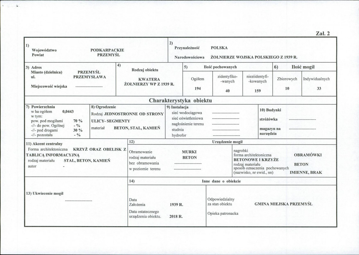 karta ewidencyjna, skan nr 1