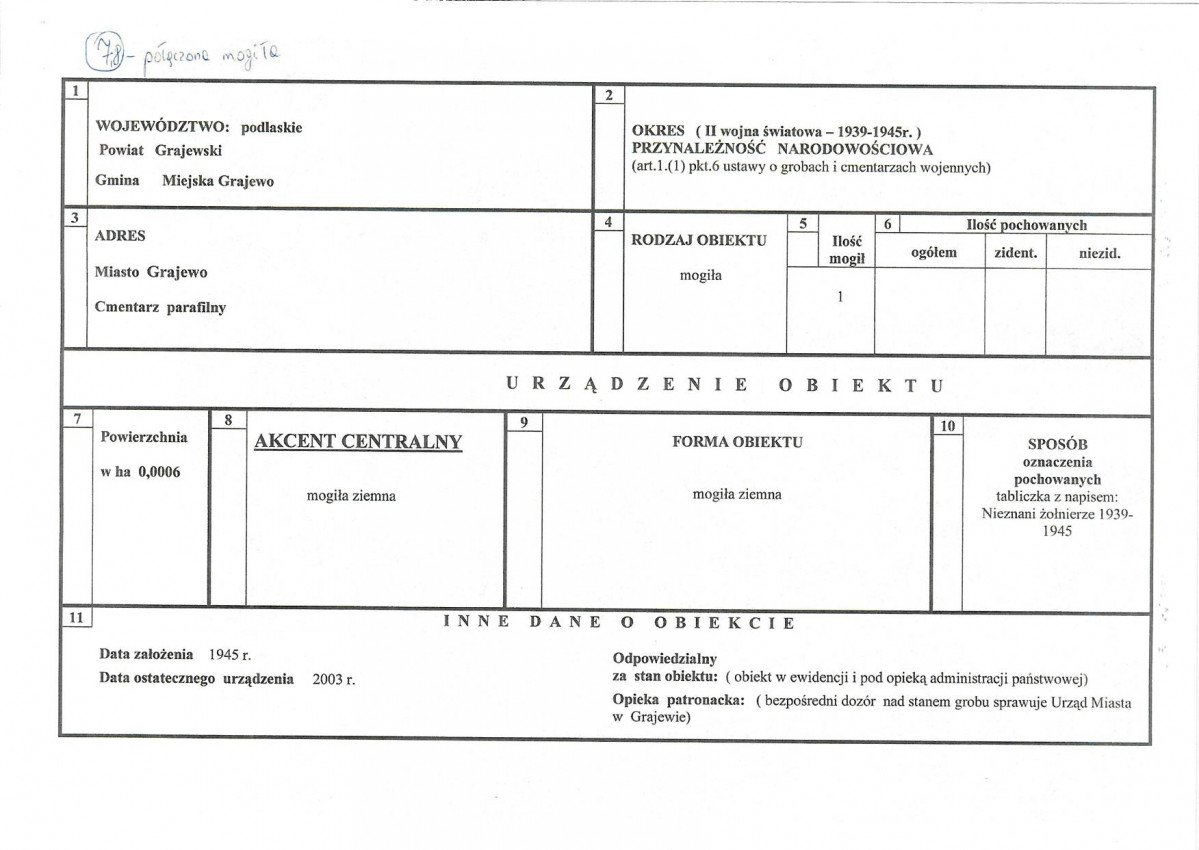karta ewidencyjna, skan nr 1