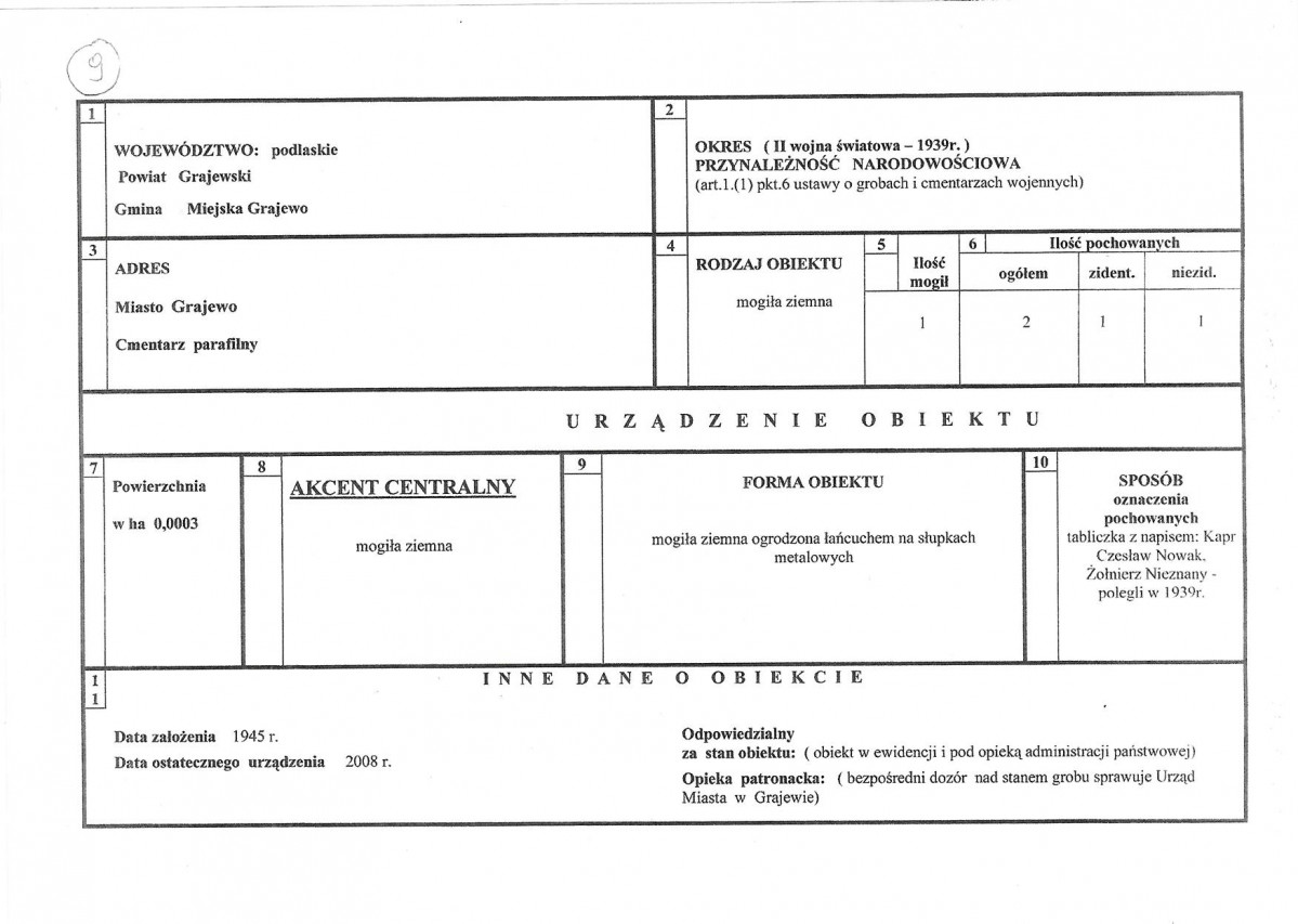 karta ewidencyjna, skan nr 1