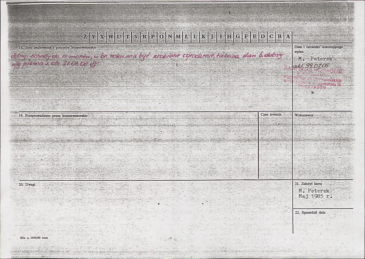 karta ewidencyjna, skan nr 2