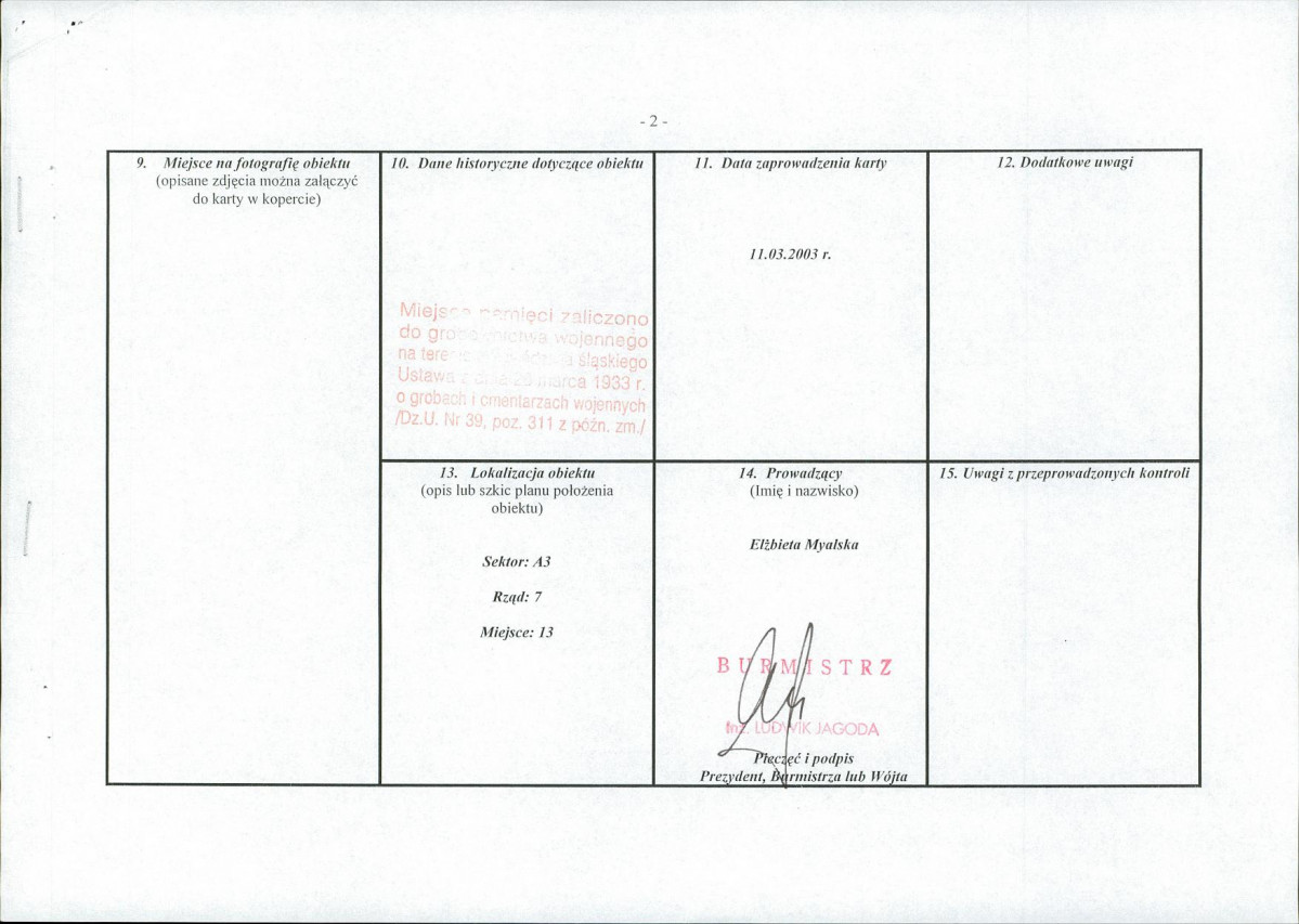 karta ewidencyjna, skan nr 2