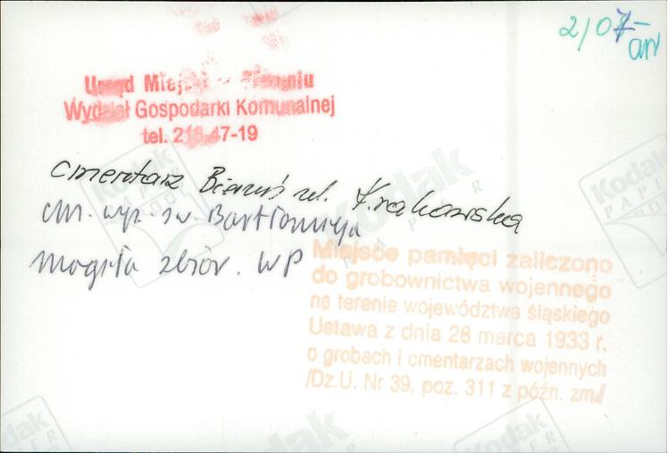 karta ewidencyjna, skan nr 6