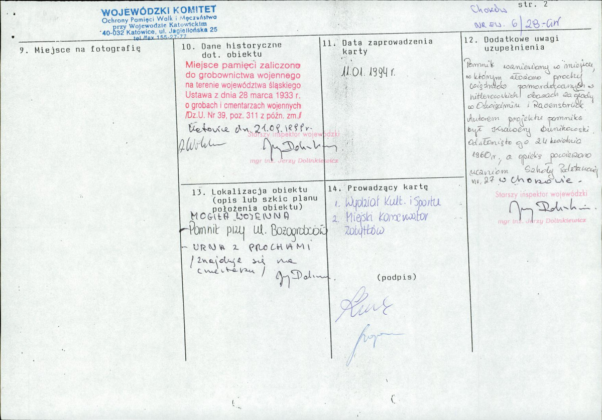 karta ewidencyjna, skan nr 2