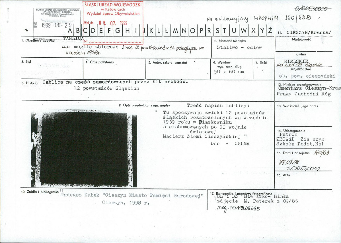 karta ewidencyjna, skan nr 1