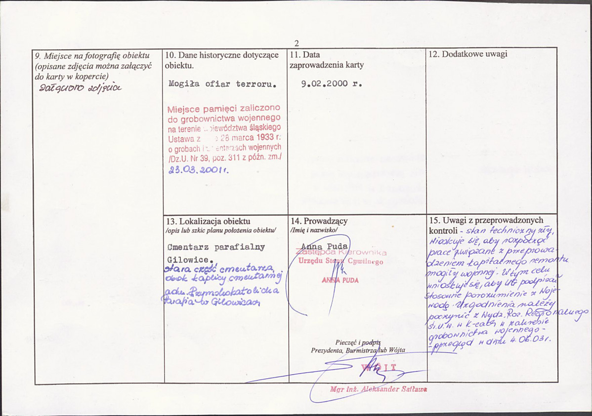 karta ewidencyjna, skan nr 2