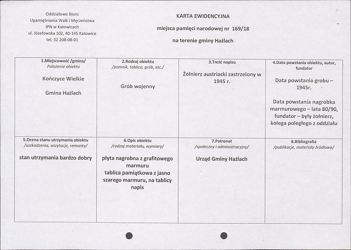 karta ewidencyjna, skan nr 1
