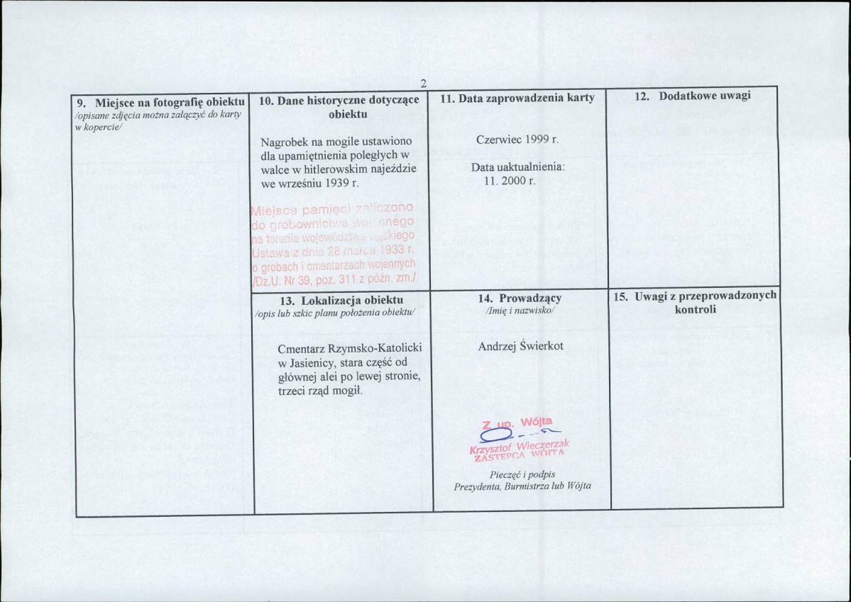 karta ewidencyjna, skan nr 2