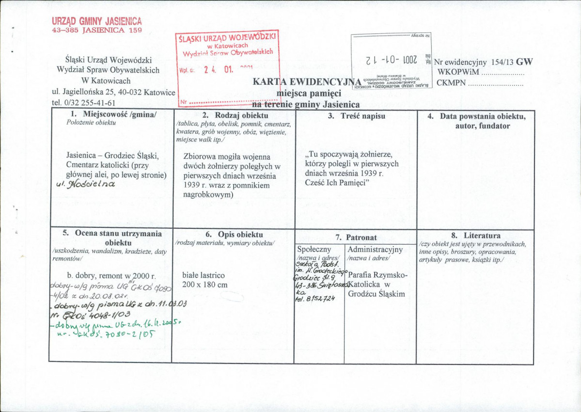 karta ewidencyjna, skan nr 1