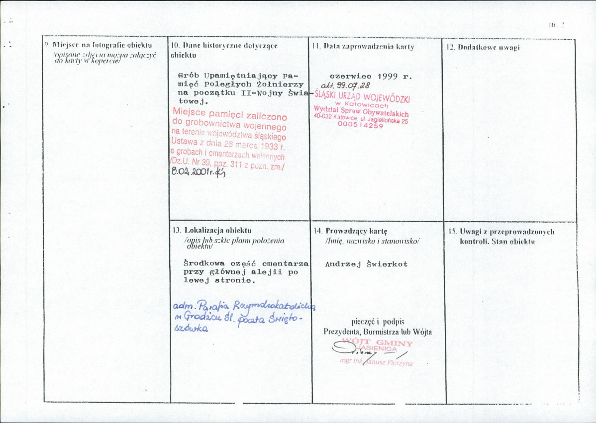 karta ewidencyjna, skan nr 2