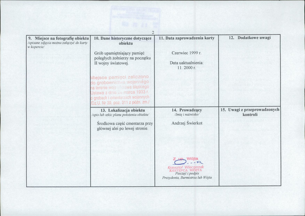 karta ewidencyjna, skan nr 2