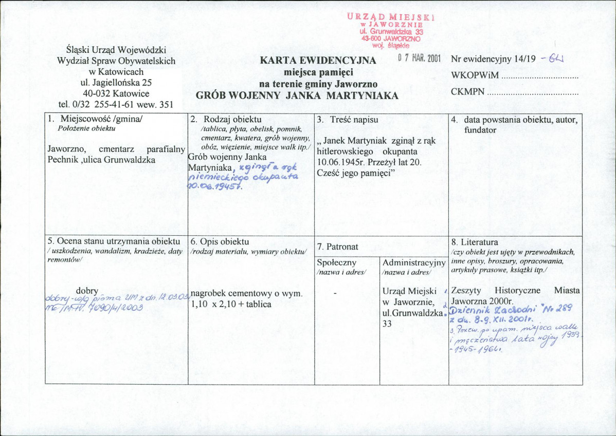 karta ewidencyjna, skan nr 3