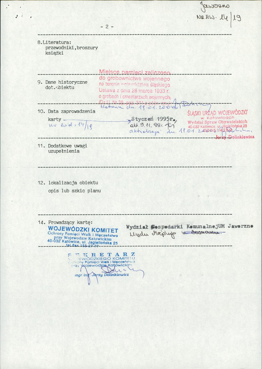 karta ewidencyjna, skan nr 2