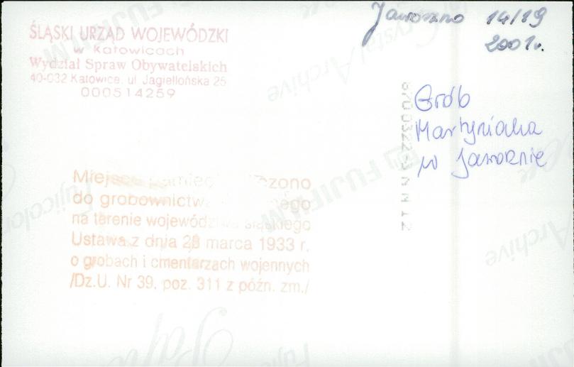 karta ewidencyjna, skan nr 16