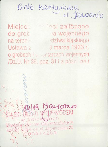 karta ewidencyjna, skan nr 26