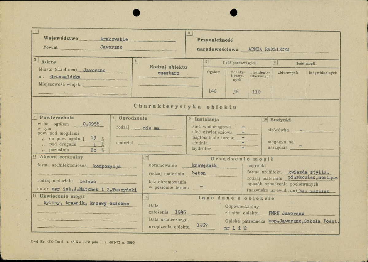 karta ewidencyjna, skan nr 1