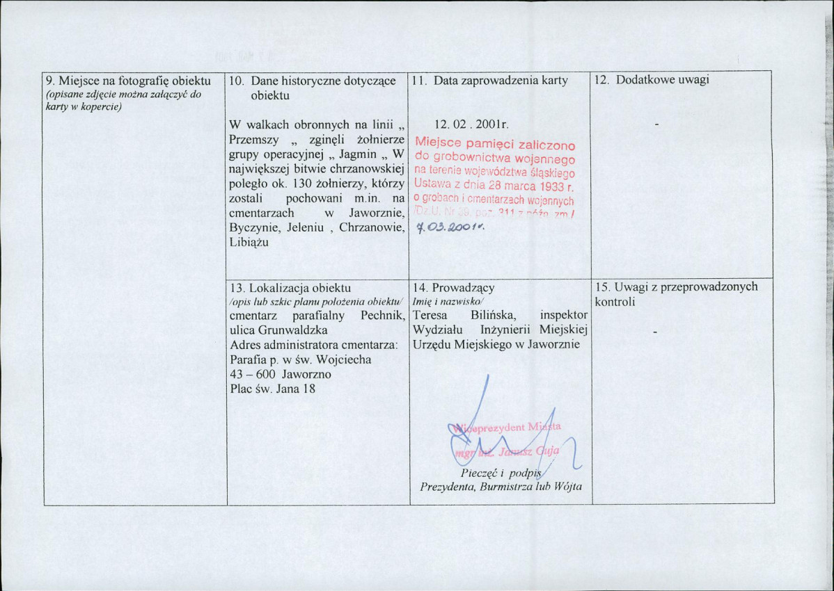 karta ewidencyjna, skan nr 2