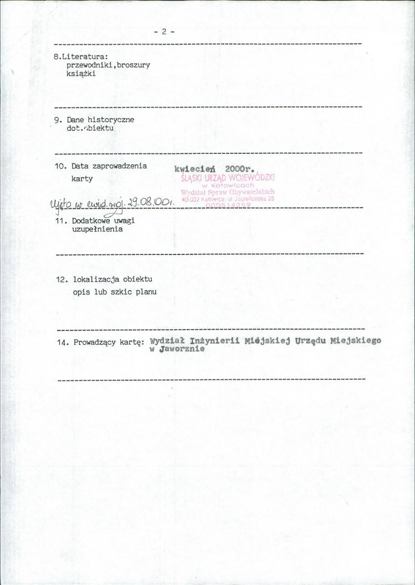 karta ewidencyjna, skan nr 2