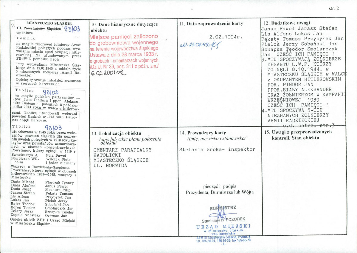karta ewidencyjna, skan nr 2