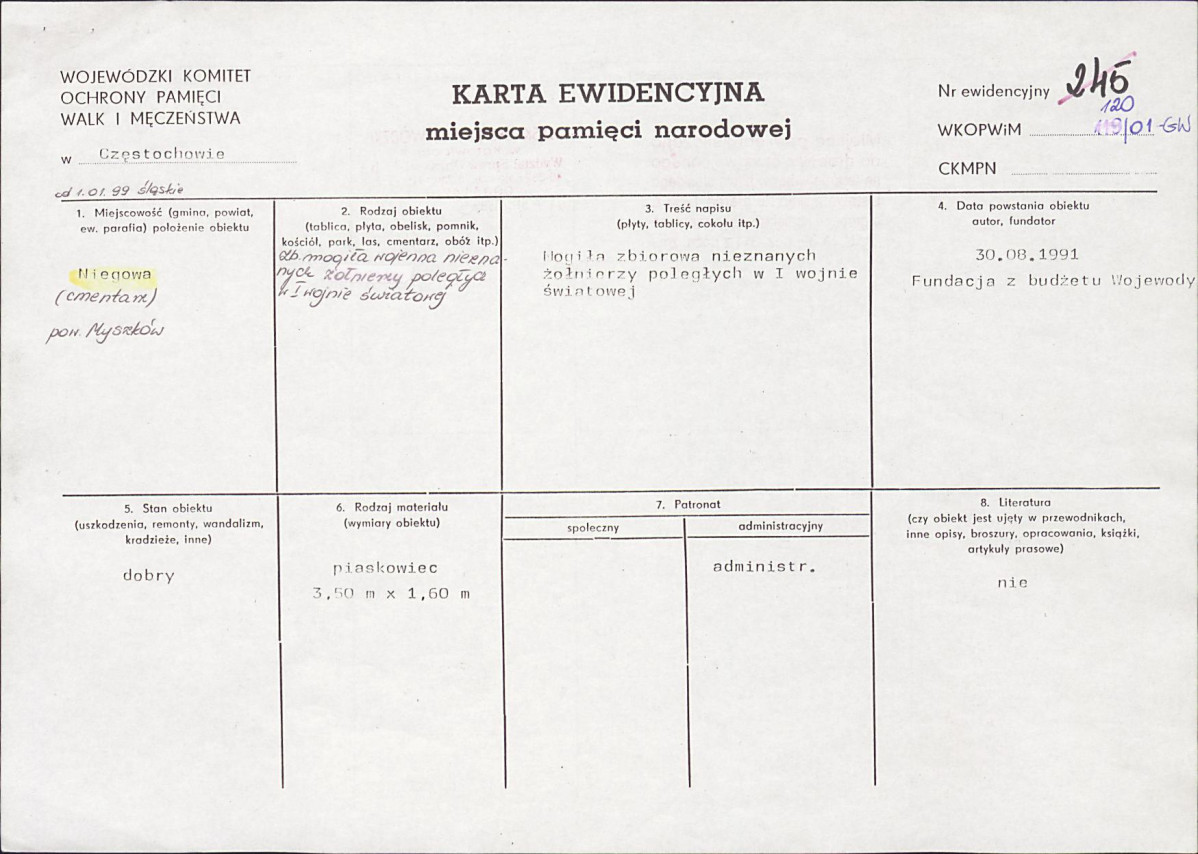 karta ewidencyjna, skan nr 3