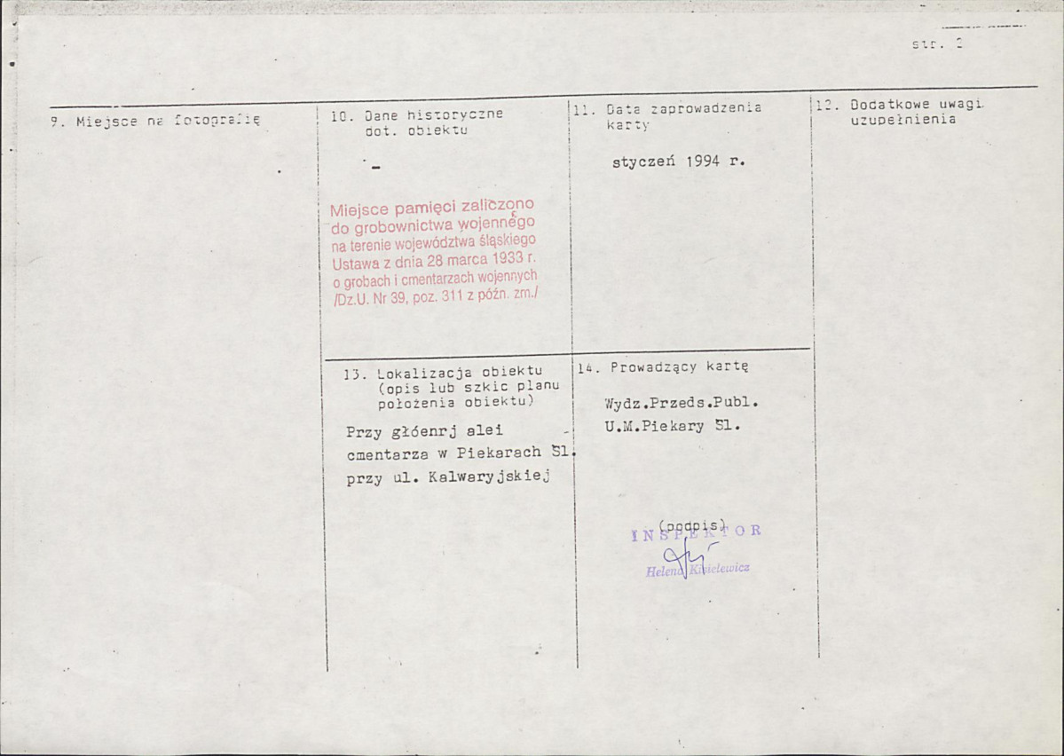 karta ewidencyjna, skan nr 2