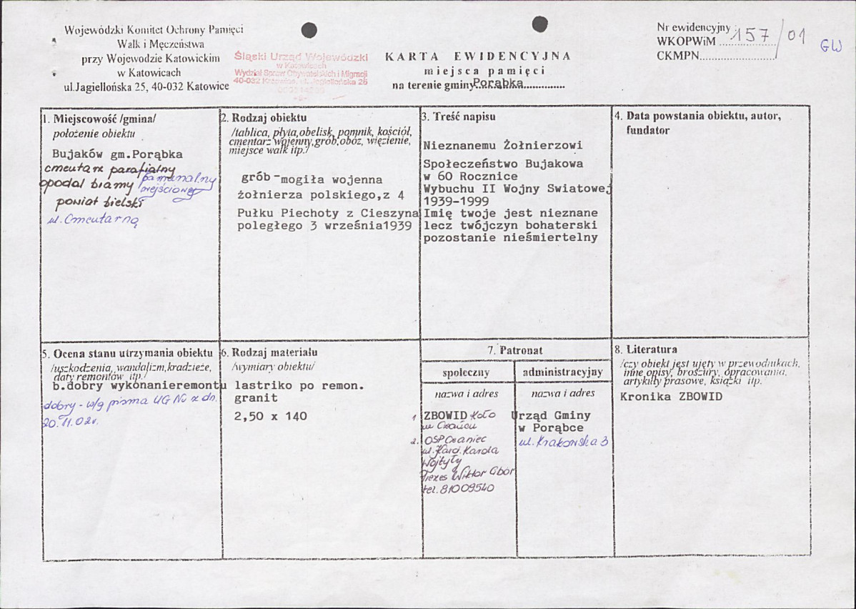 karta ewidencyjna, skan nr 1