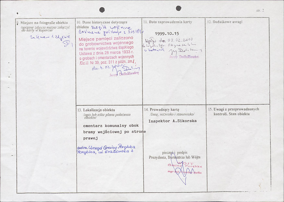 karta ewidencyjna, skan nr 2