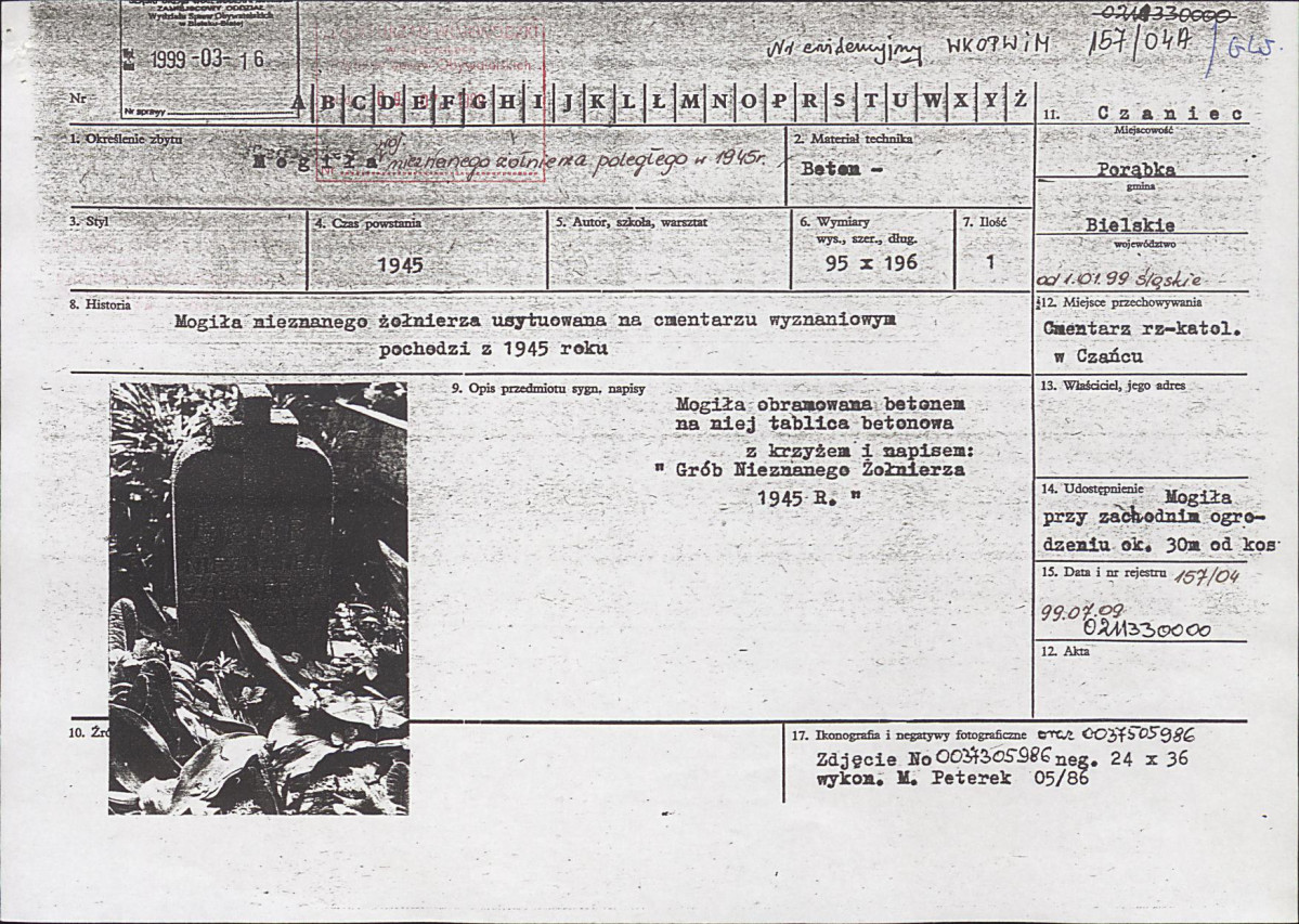 karta ewidencyjna, skan nr 1