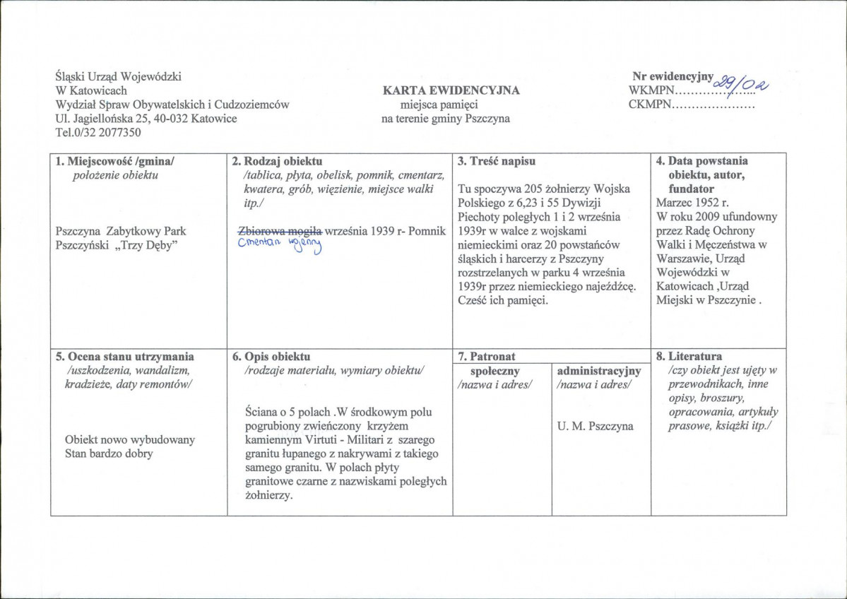 karta ewidencyjna, skan nr 1