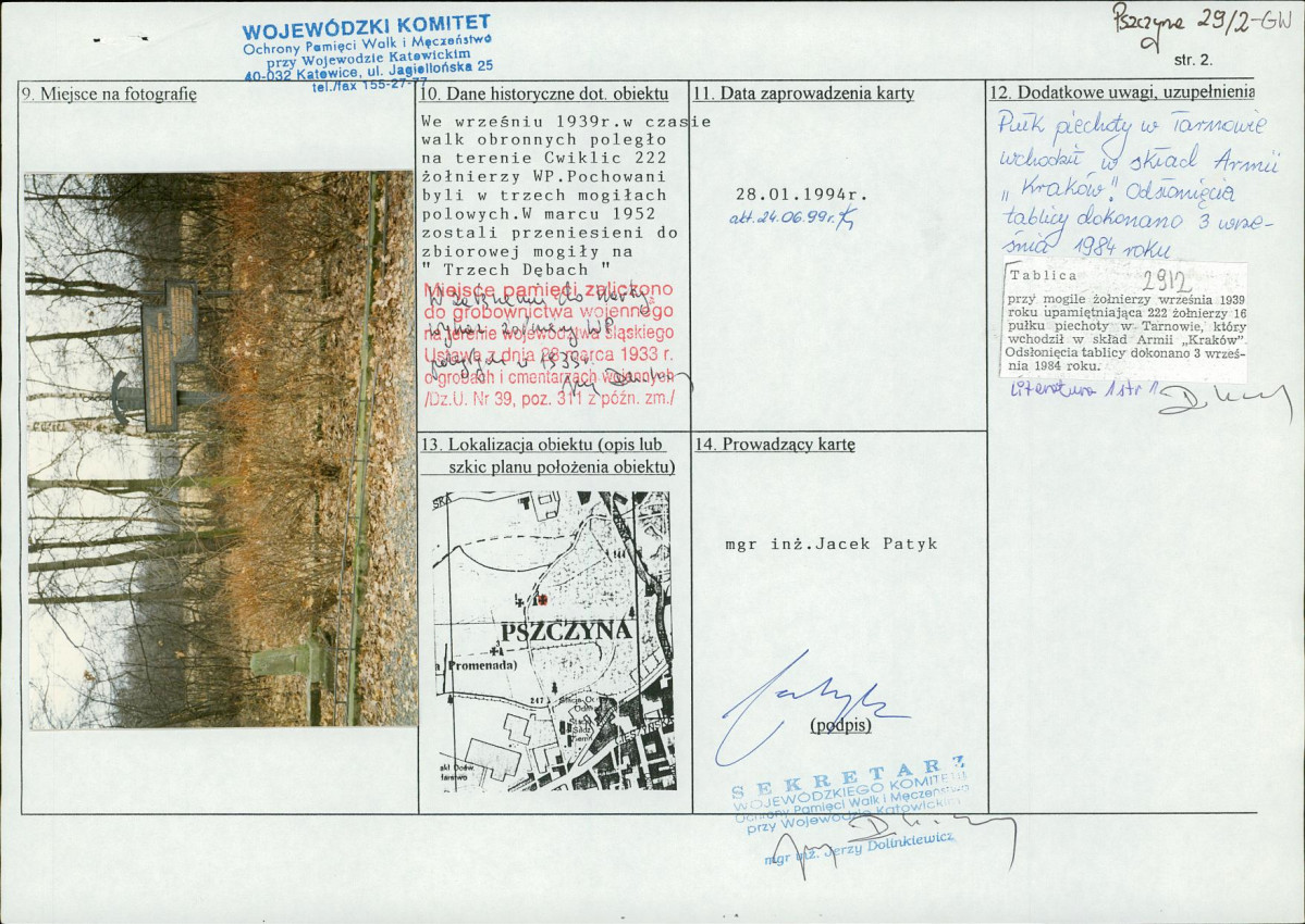 karta ewidencyjna, skan nr 2