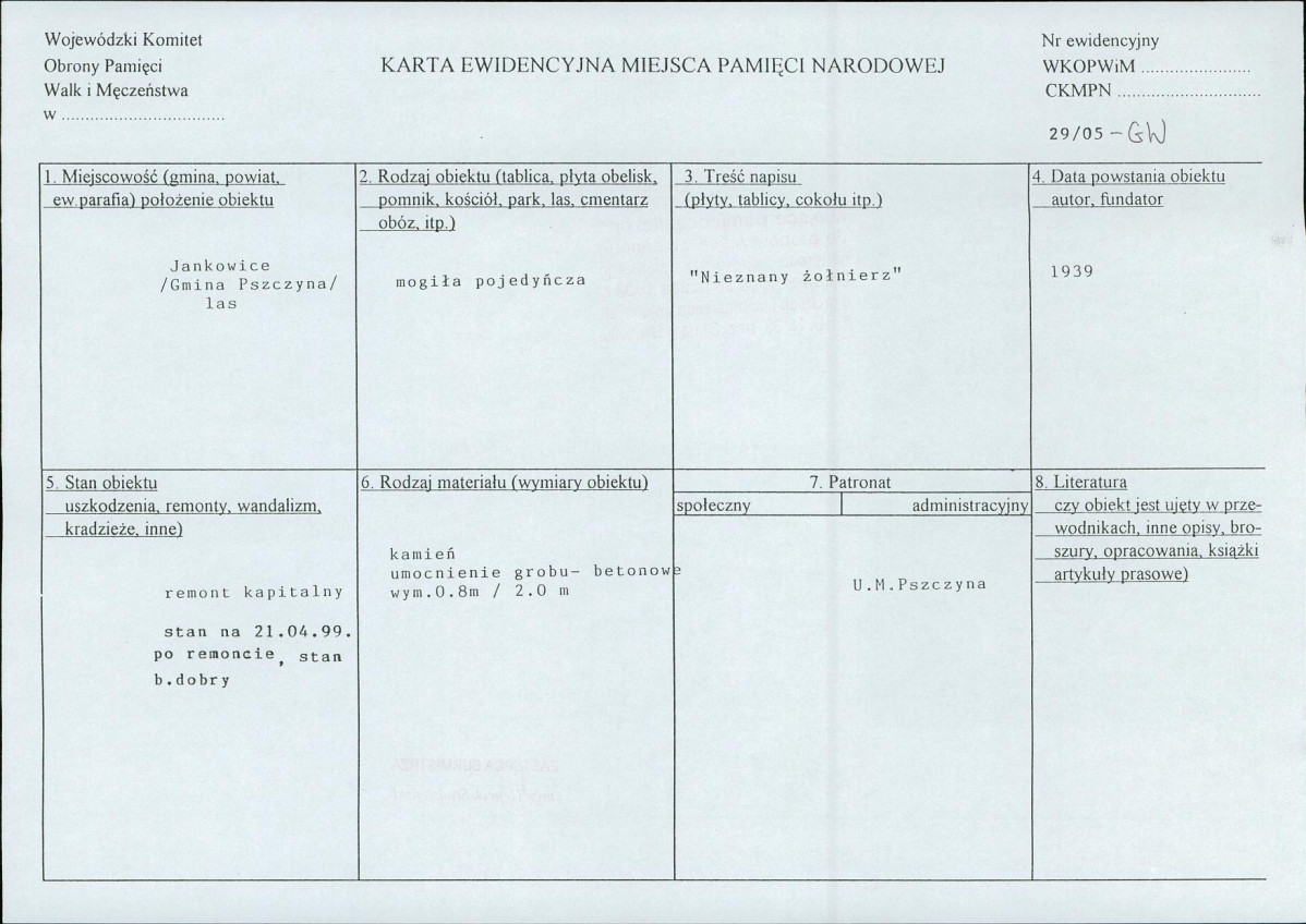 karta ewidencyjna, skan nr 1