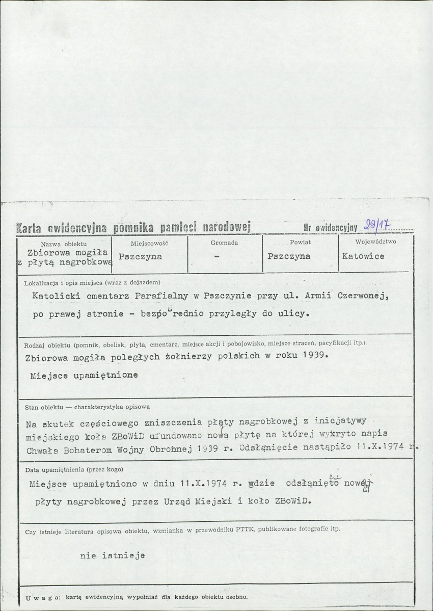 karta ewidencyjna, skan nr 1