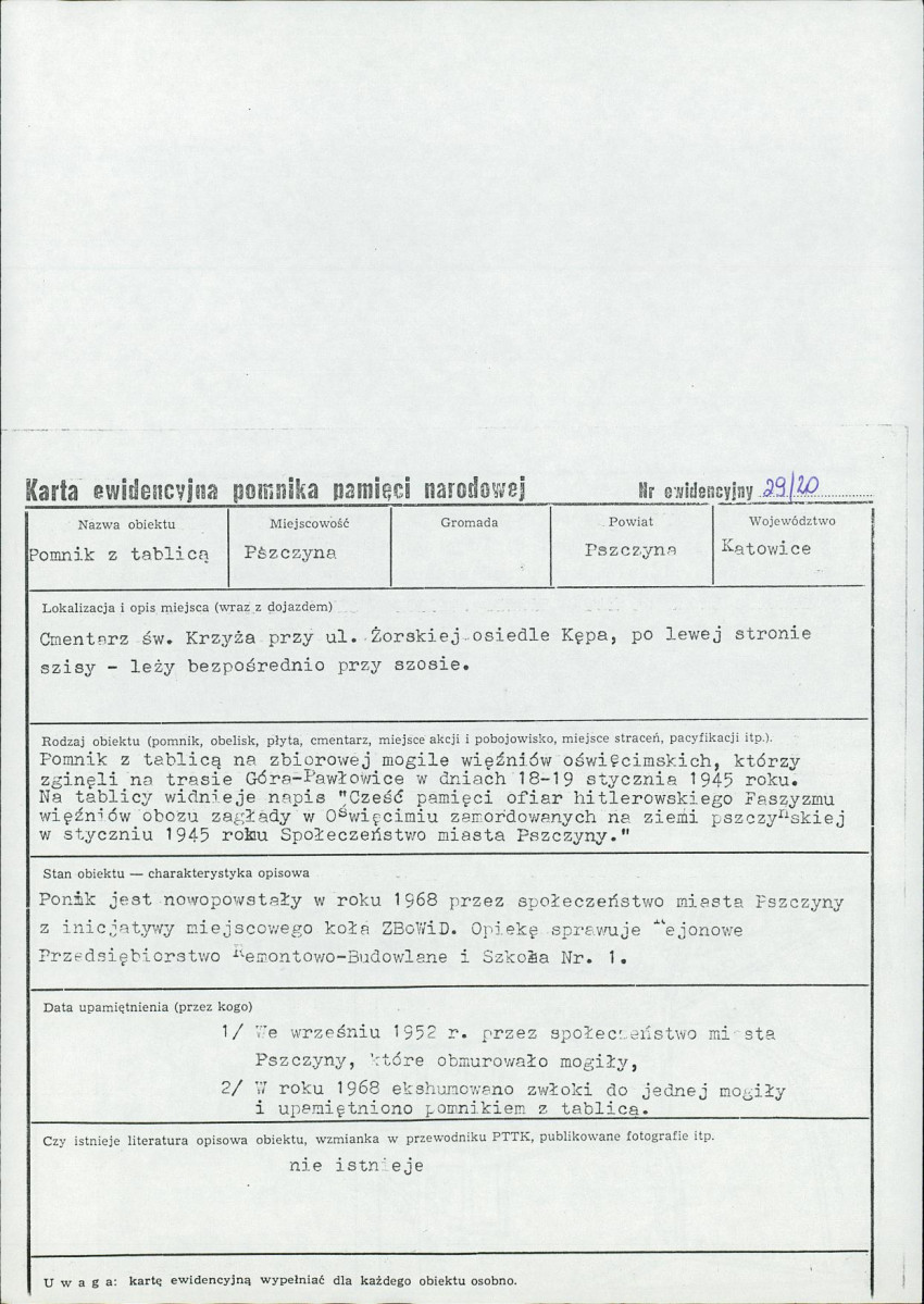 karta ewidencyjna, skan nr 1