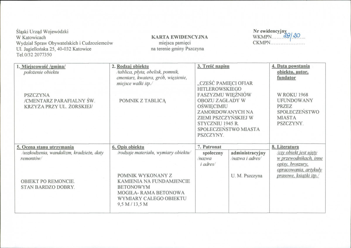 karta ewidencyjna, skan nr 1