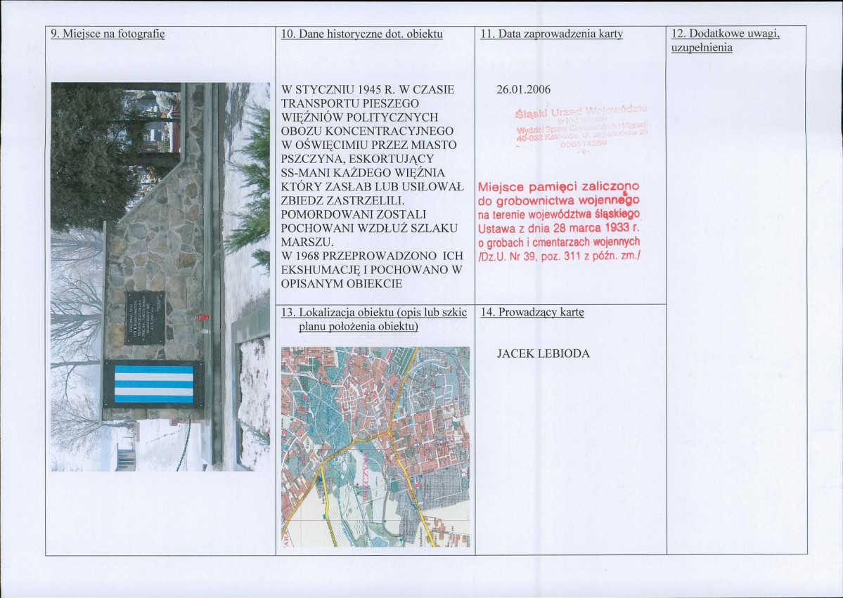 karta ewidencyjna, skan nr 2