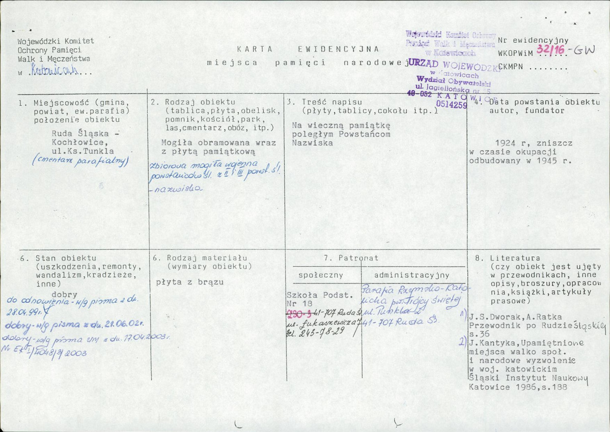 karta ewidencyjna, skan nr 1