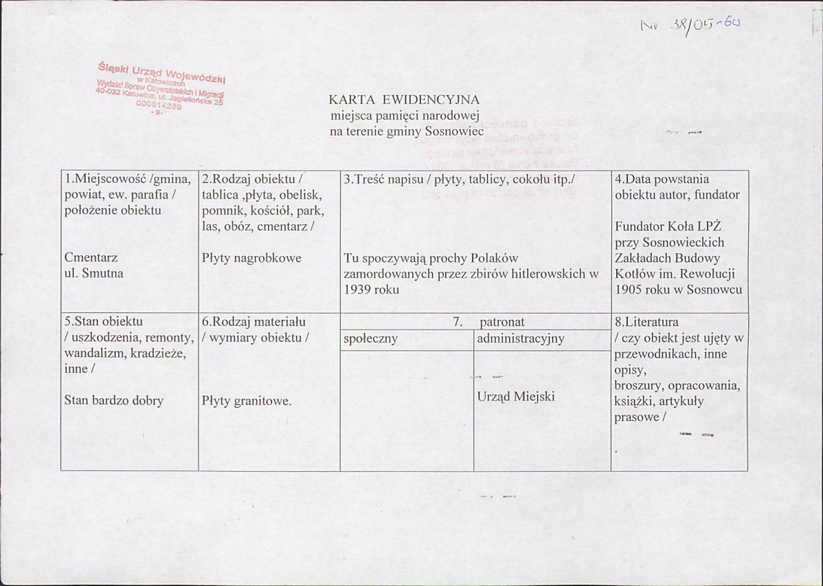 karta ewidencyjna, skan nr 1