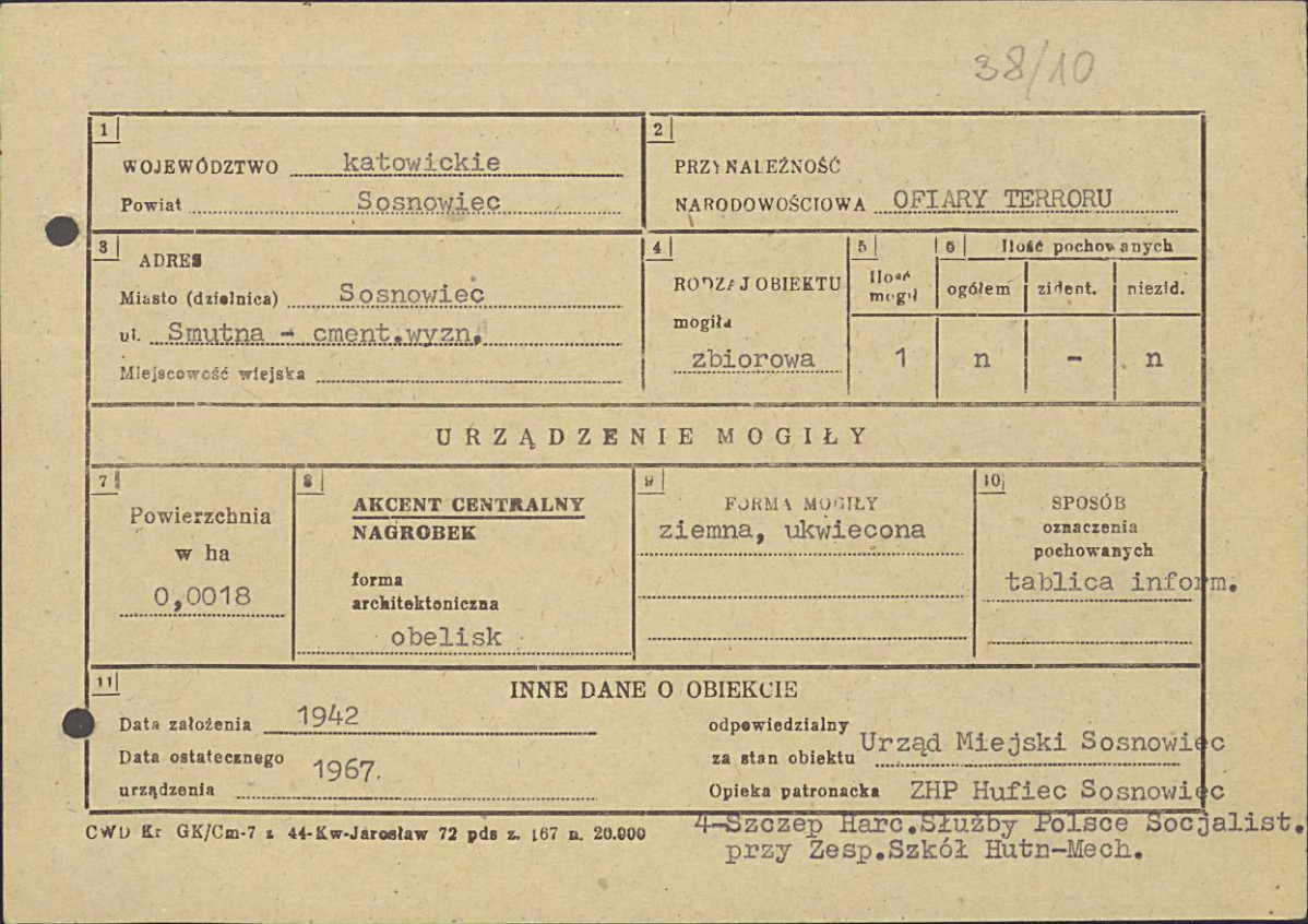 karta ewidencyjna, skan nr 1